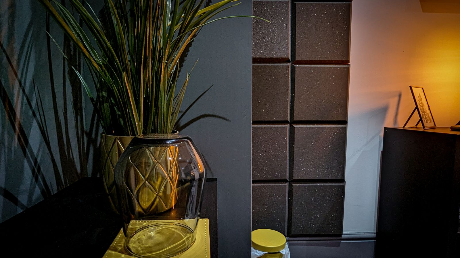 Soft lamplight in one of our therapy rooms